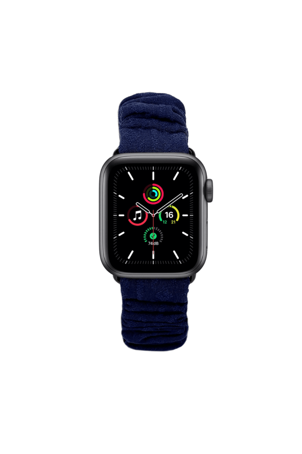 Scrunchie Apple Watch Band Navy Blue