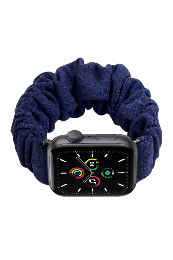 Scrunchie Apple Watch Band Navy Blue