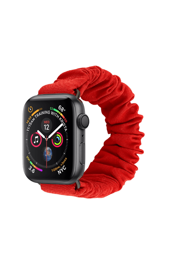 Scrunchie Apple Watch Band Pomegranate Color - with Scrunchie