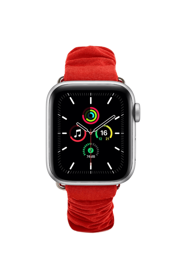 Scrunchie Apple Watch Band Pomegranate Color