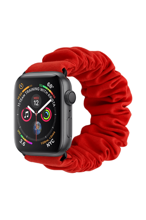 Scrunchie Apple Watch Band Pomegranate Color