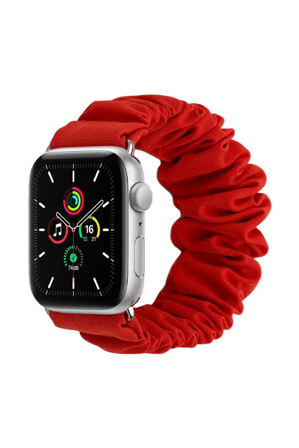 Scrunchie Apple Watch Band Pomegranate Color
