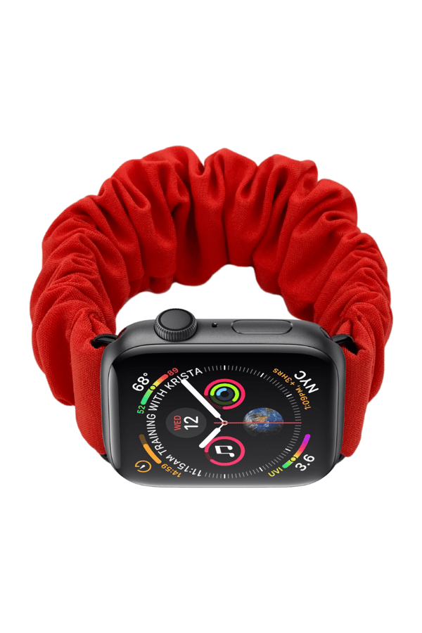 Scrunchie Apple Watch Band Pomegranate Color
