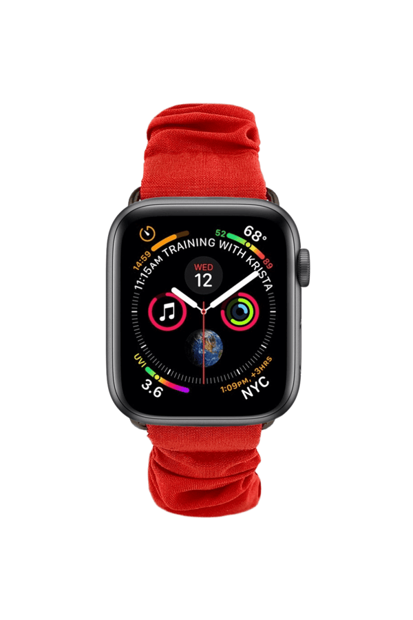Scrunchie Apple Watch Band Pomegranate Color