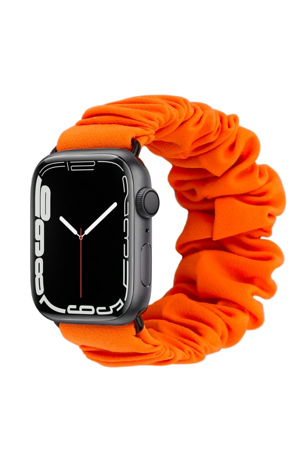Scrunchie Apple Watch Band Neon Orange
