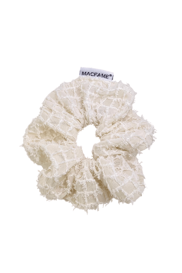 Scrunchie Apple Watch Band White Tulle - with Scrunchie