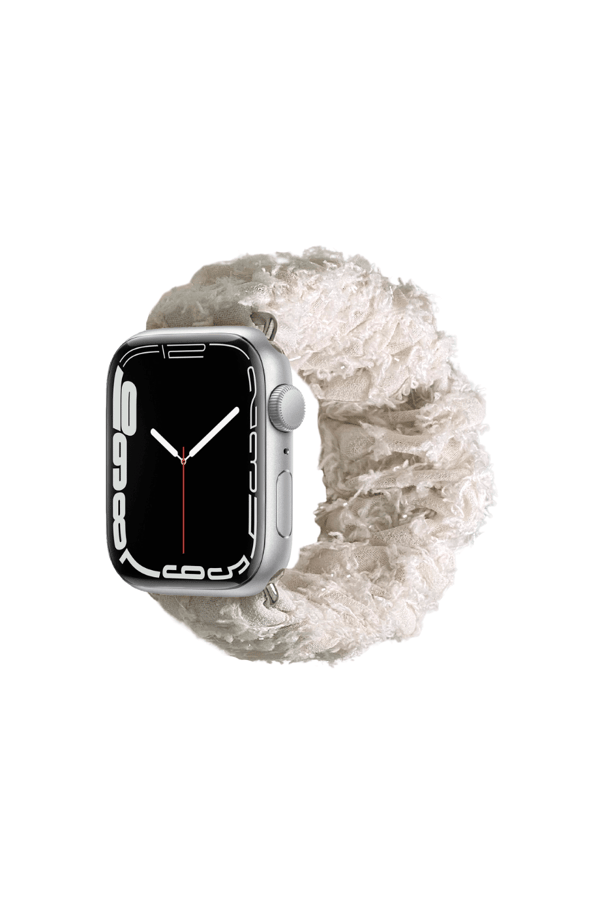 Scrunchie Apple Watch Band White Tulle - with Scrunchie