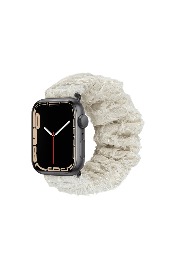 Scrunchie Apple Watch Band White Tulle - with Scrunchie