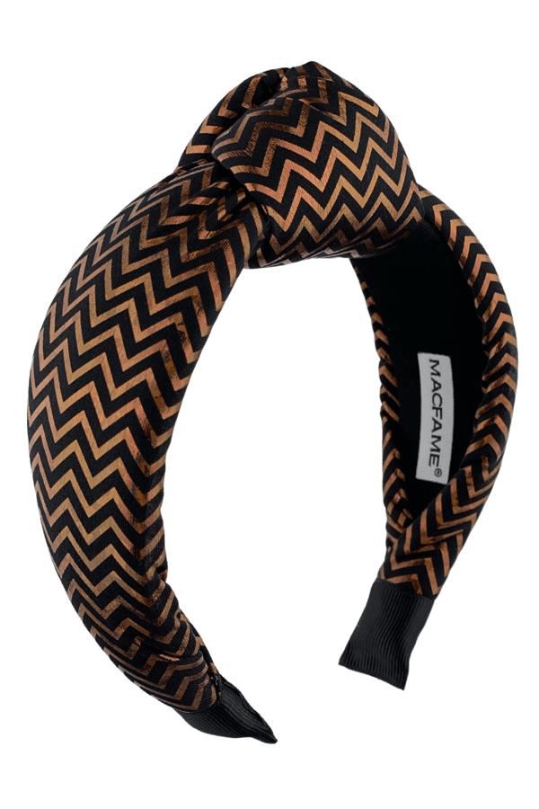 Zigzag Print Copper Headband for Women