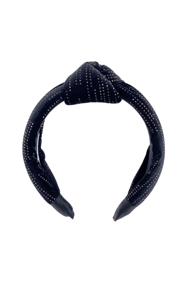 Velvet Headband with Copper Stone Emblishment