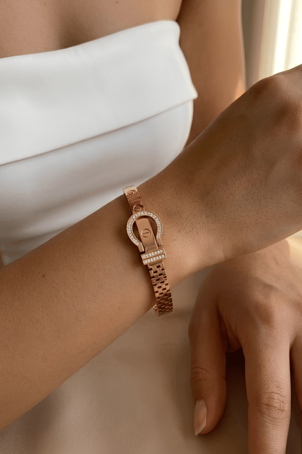 Atasay Kelepçe Bileklik Rose Gold