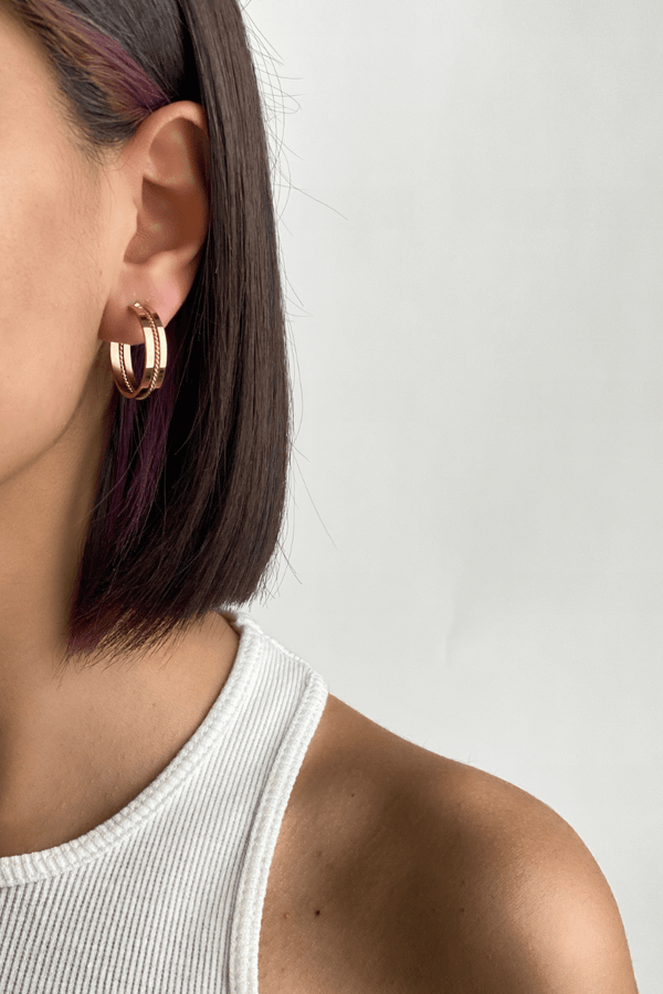 Twirl Hoop Earrings Bronze