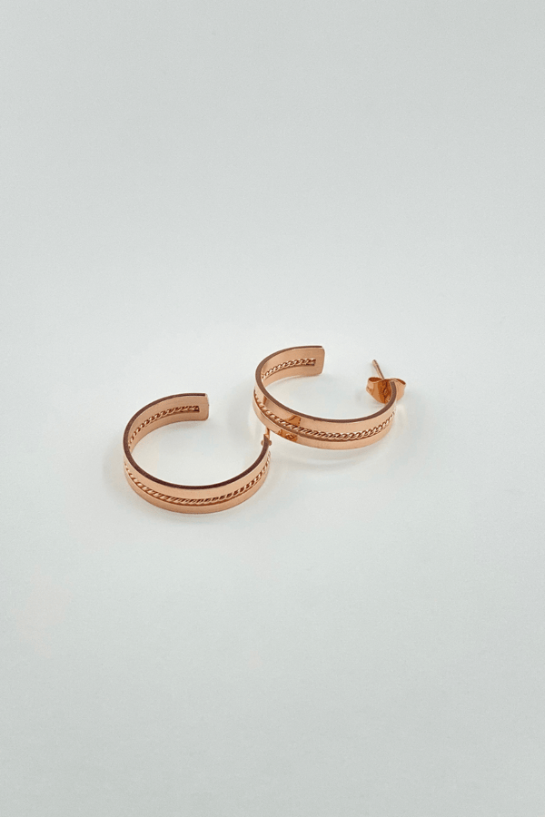 Twirl Hoop Earrings Bronze