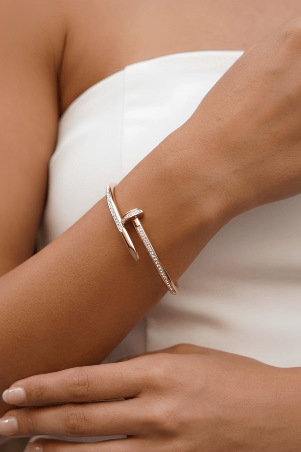 So Chic Taşlı Bileklik Rose Gold