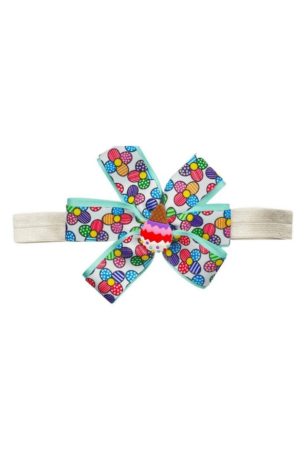 Macfame Bow Ice Cream Figured Ribbons Kids Headband Mint