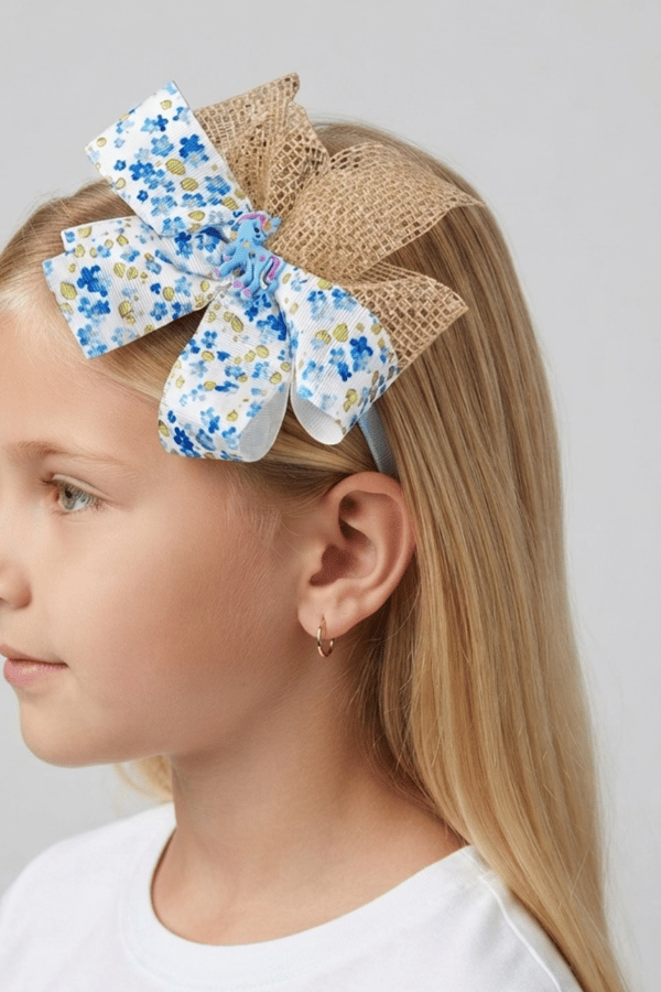 Macfame Horse Figured Ribbon Kids Buckle Set