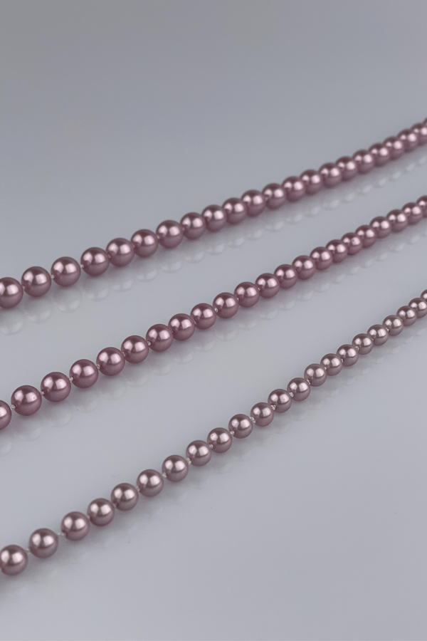 Doğal İnci Kolye Pembe 6 mm