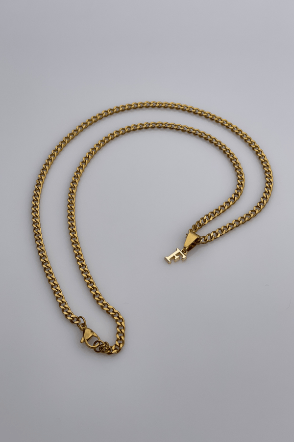 Erkek Harf Kolye - Gold