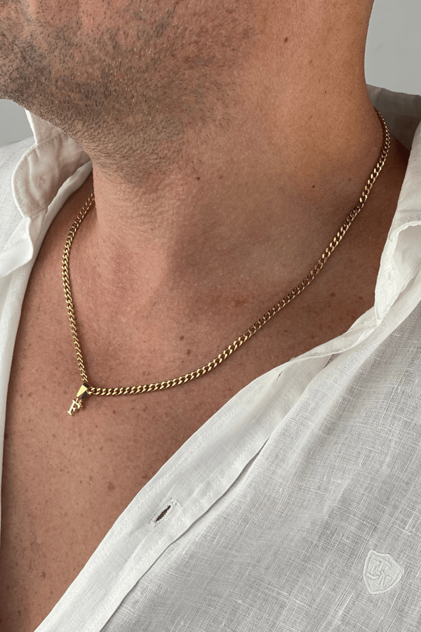 Erkek Harf Kolye - Gold
