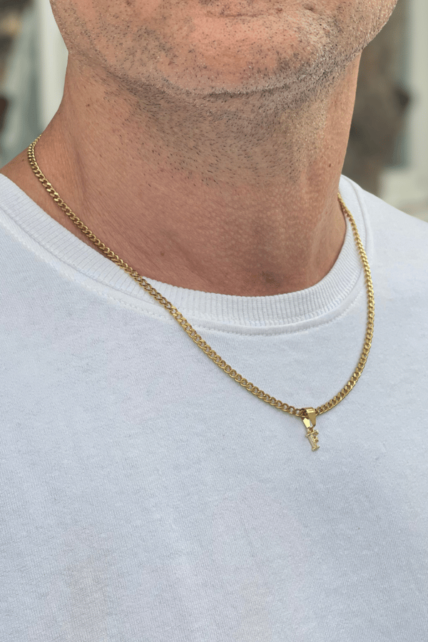 Erkek Harf Kolye - Gold