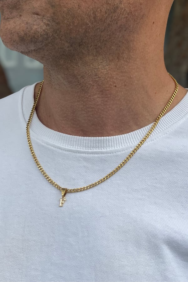 Erkek Harf Kolye - Gold