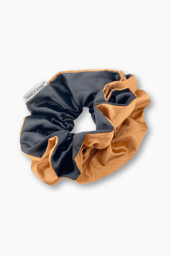 Ruffle Satin Scrunchie Gold