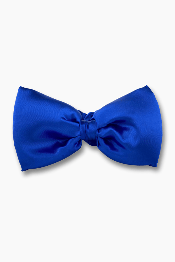 Big Bow Satin Scrunchie Royal Blue