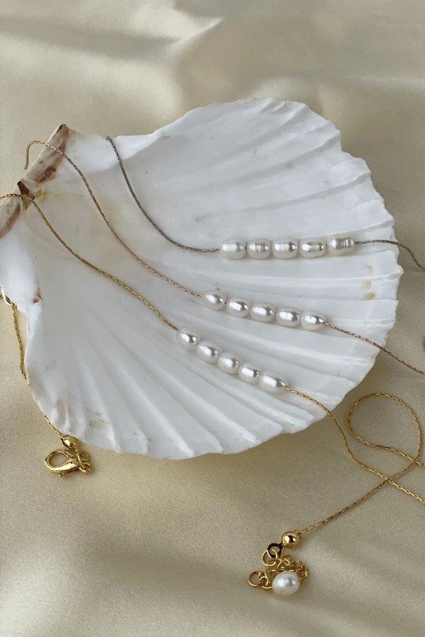 Real Pearl Chain Necklace