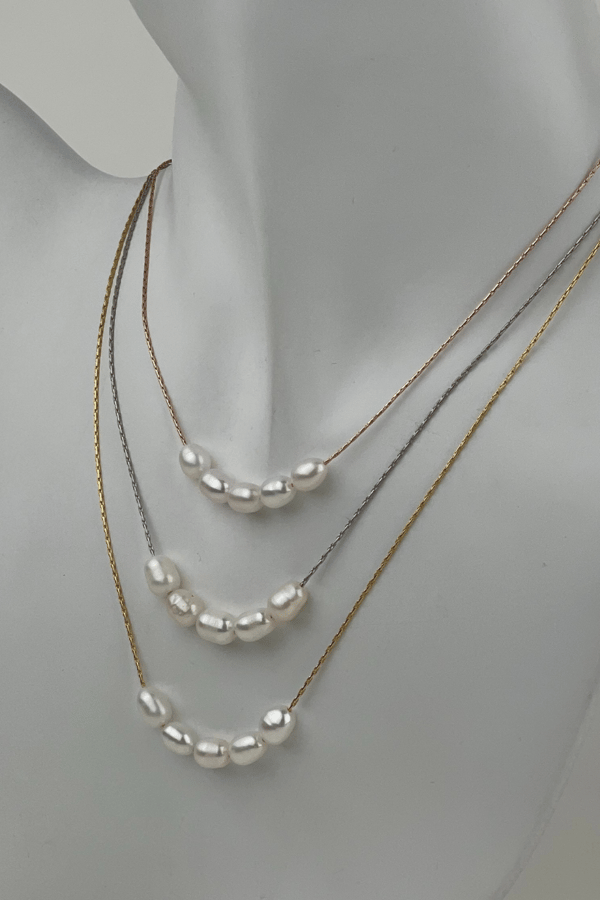 Real Pearl Chain Necklace