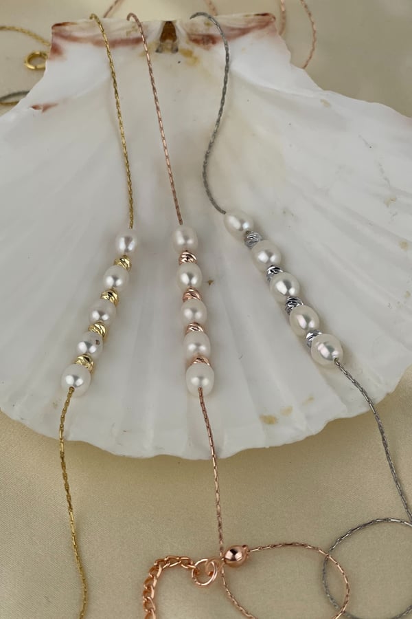 Freshwater Pearl Chain Necklace for Women