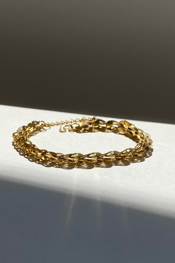 Gold Plated Scaly Bracelet