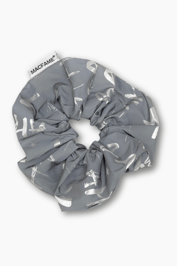 Gray Reflective Scrunchie