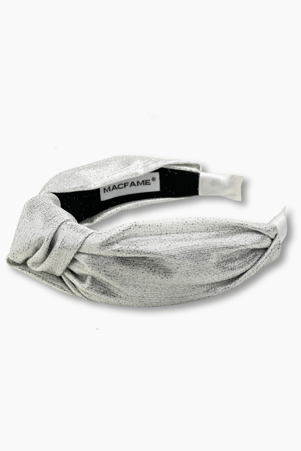 Silver Silvery Knotted Headband