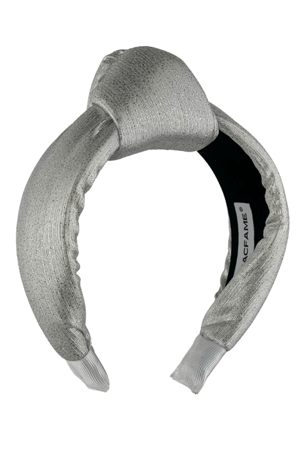Silver Silvery Knotted Headband for Women