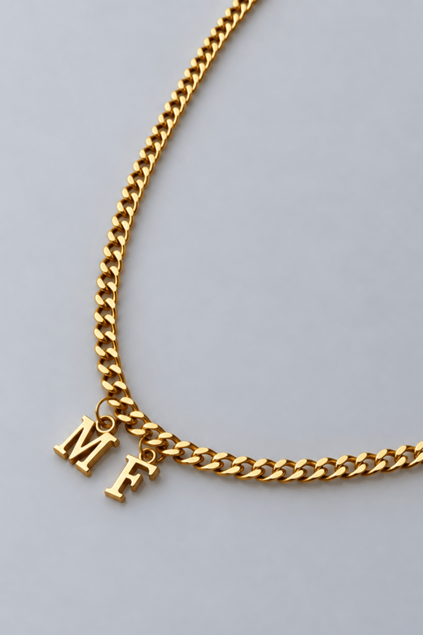 Harf Kolye - İki Harfli Gold