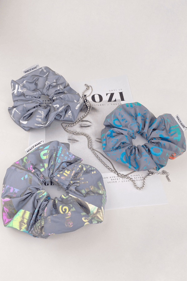 Reflektörlü Hologram Scrunchie Toka Modelleri