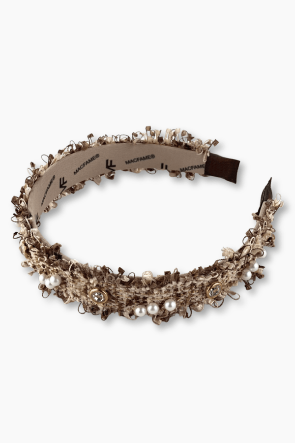 Princess Pearl Headband Brown