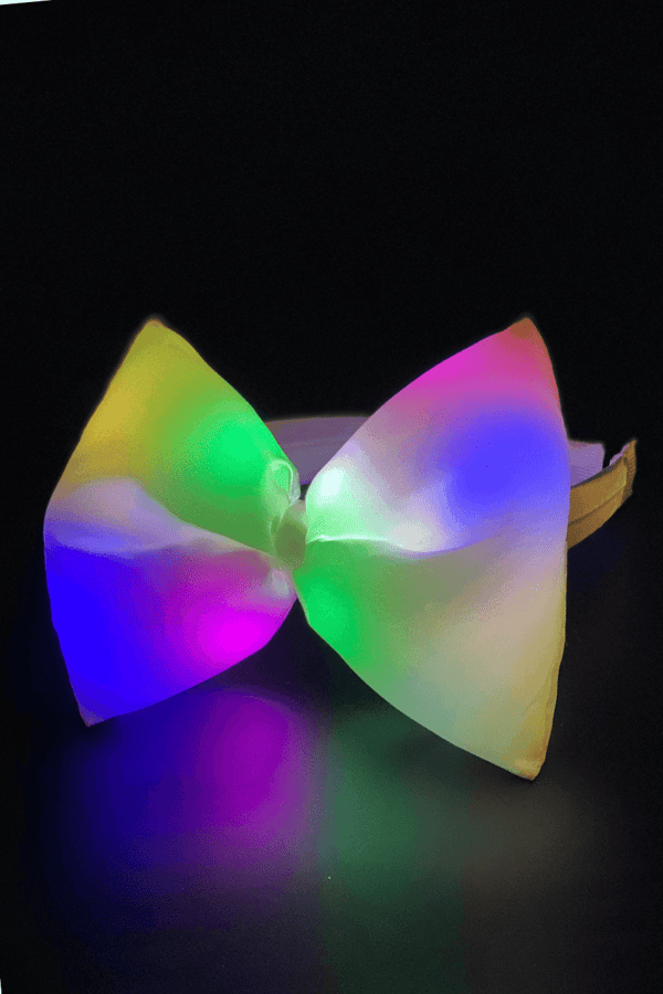 Light Up Bow Headband Ecru