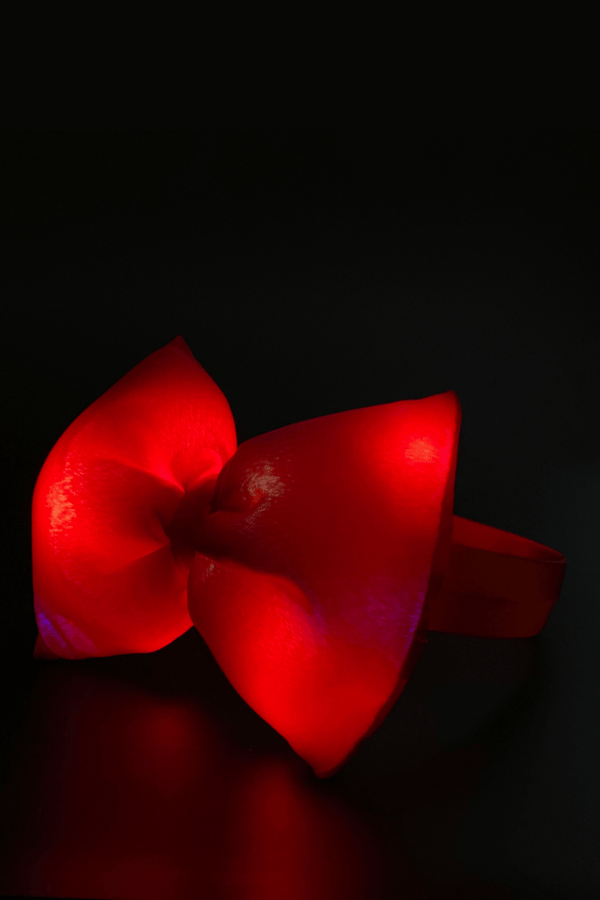 Light Up Bow Headband Red