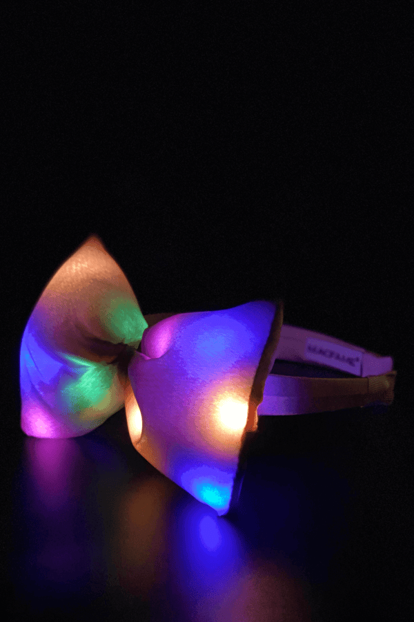 Light Up Bow Headband Powder