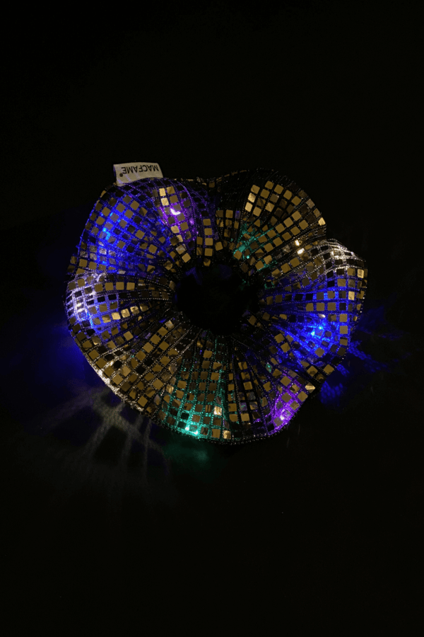 Led Light Up Scrunchie Gold