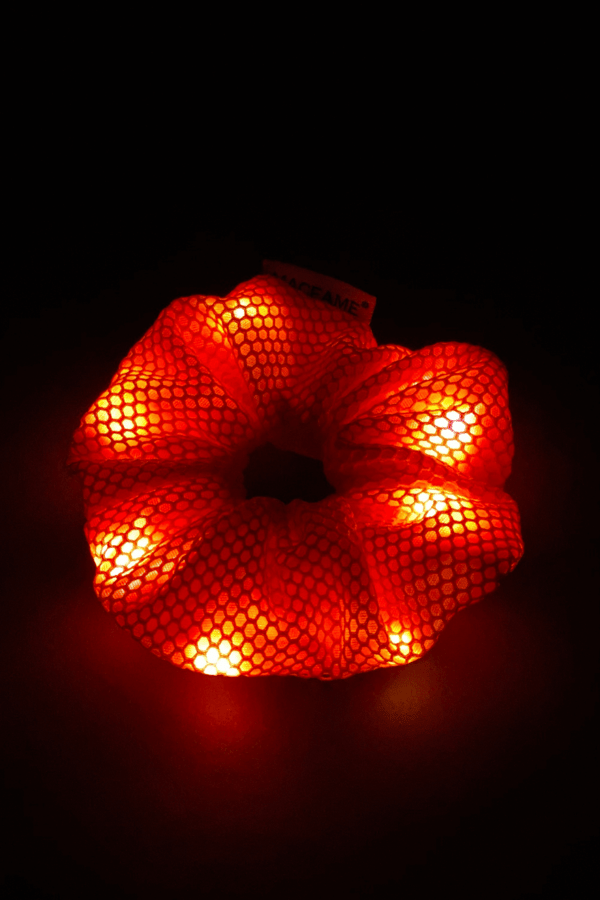 Light Up Scrunchie Neon Orange