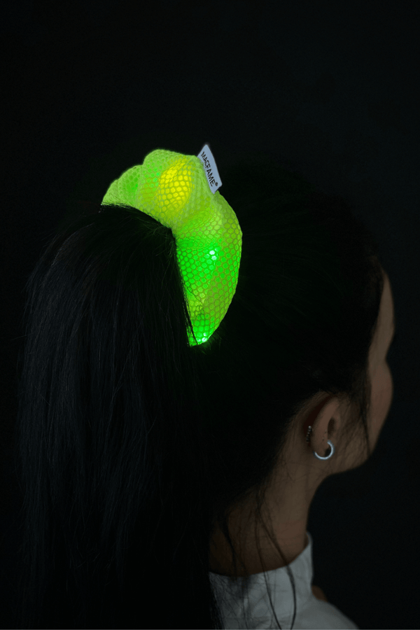 Light Up Scrunchie Neon Green