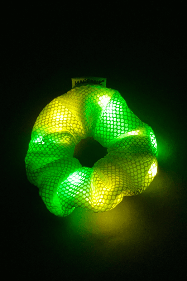 Light Up Scrunchie Neon Green