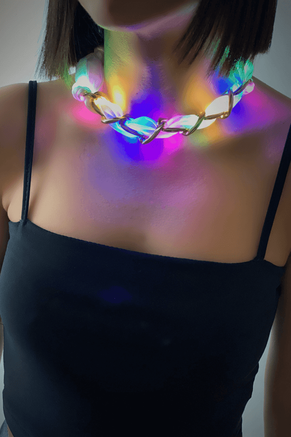 Led Light Up Necklace White