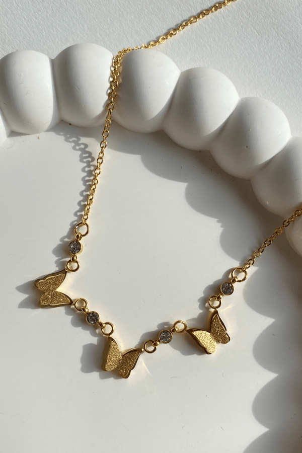Butterfly Necklace Gold