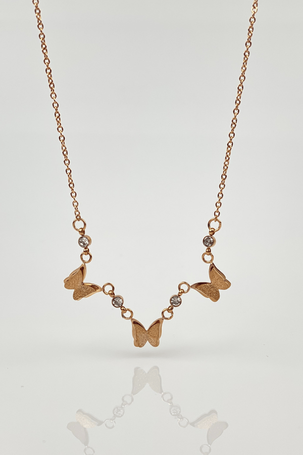 Kelebekli Kolye Bronz