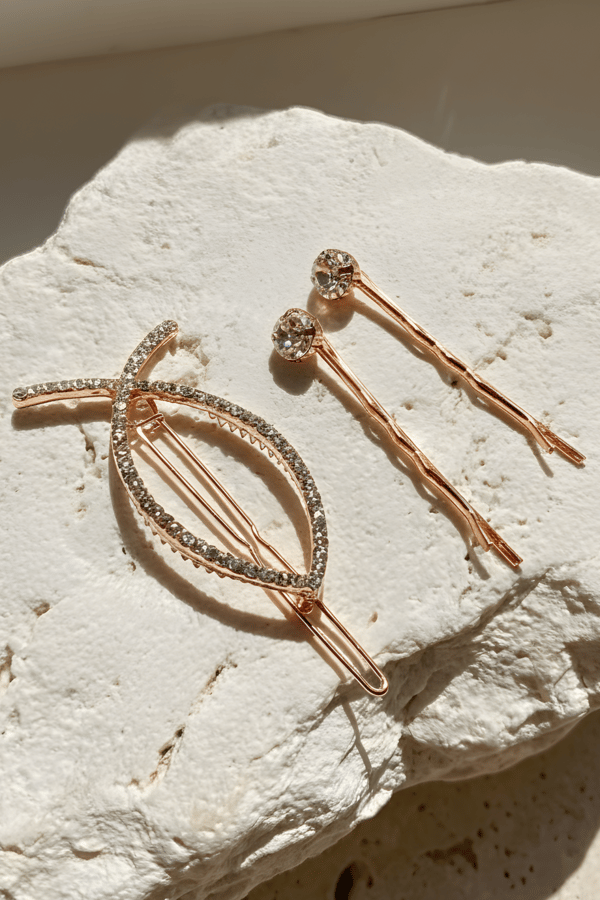 Tokasepeti Stone Fish Detailed Triple Side Buckle Set Rose