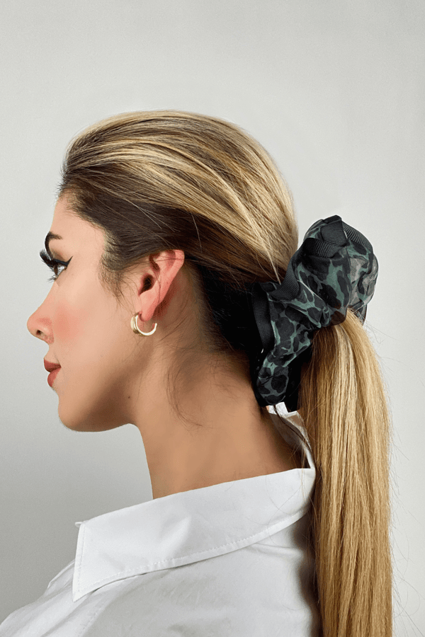 Leopar Desenli Organze Scrunchie Toka Modelleri
