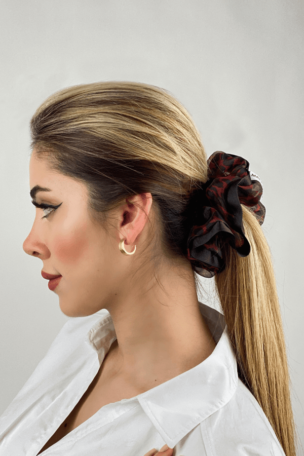Leopar Desenli  Scrunchie Saç Tokası Fiyatları
